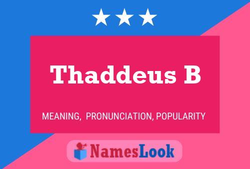 Thaddeus B Name Poster