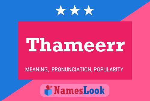 Thameerr Name Poster