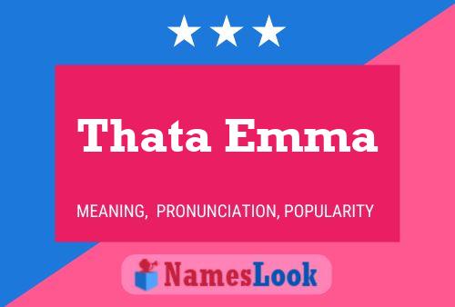 Thata Emma Name Poster