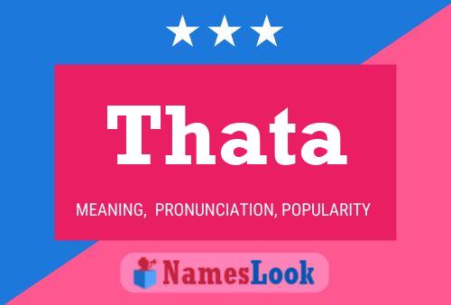 Thata Name Poster