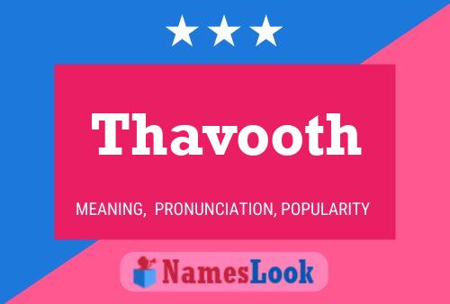 Thavooth Name Poster