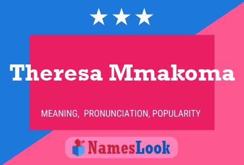 Theresa Mmakoma Name Poster