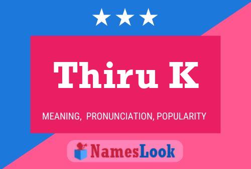 Thiru K Name Poster