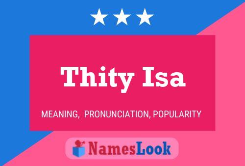 Thity Isa Name Poster