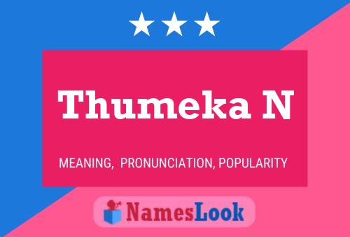 Thumeka N Name Poster