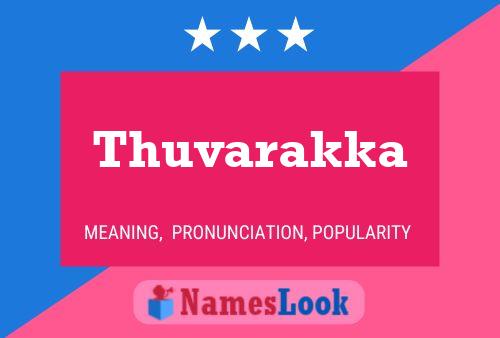 Thuvarakka Name Poster