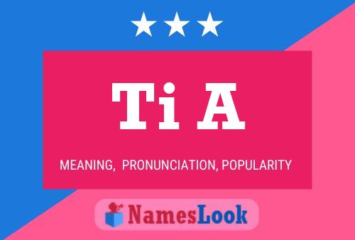 Ti A Name Poster