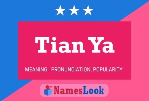 Tian Ya Name Poster