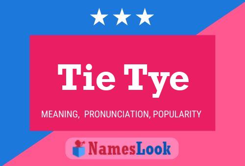 Tie Tye Name Poster