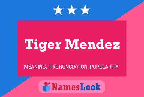 Tiger Mendez Name Poster