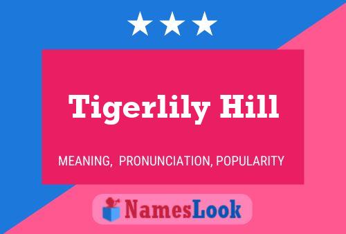 Tigerlily Hill Name Poster