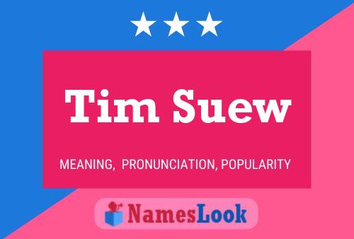 Tim Suew Name Poster