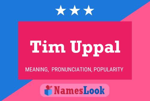 Tim Uppal Name Poster