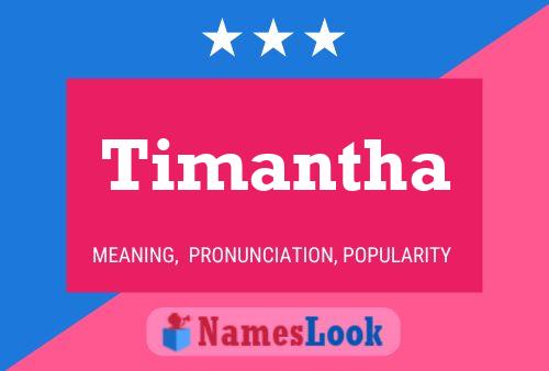 Timantha Name Poster