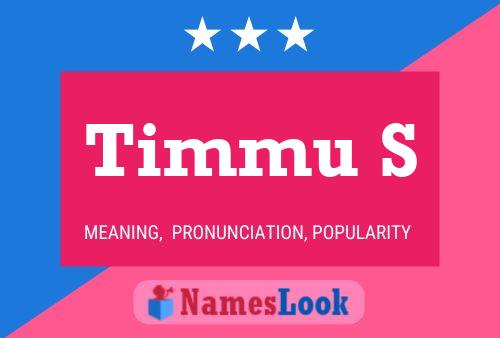 Timmu S Name Poster