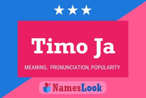 Timo Ja Name Poster