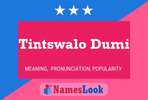 Tintswalo Dumi Name Poster