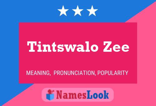 Tintswalo Zee Name Poster