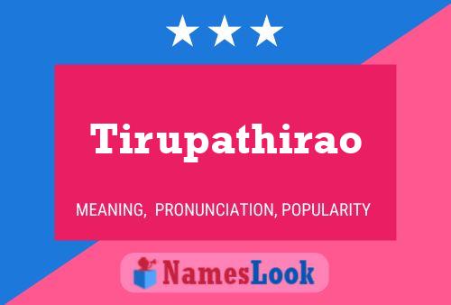 Tirupathirao Name Poster