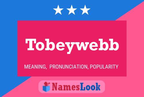 Tobeywebb Name Poster