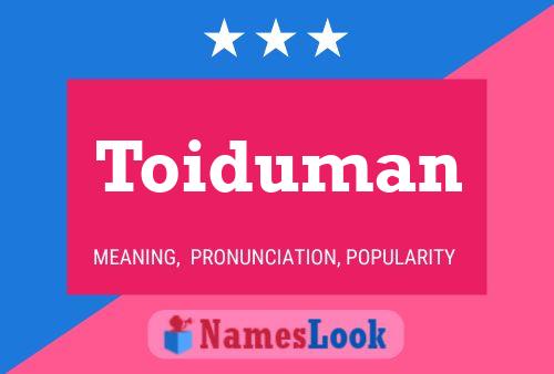 Toiduman Name Poster