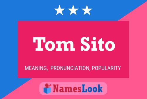 Tom Sito Name Poster