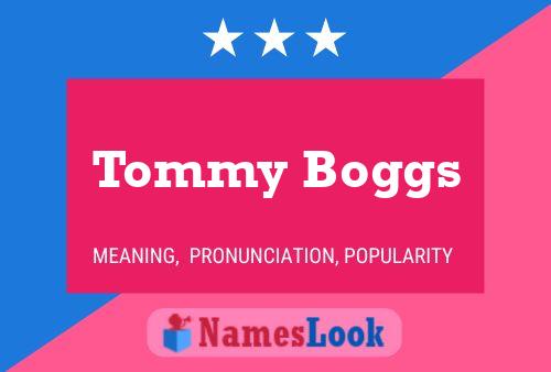 Tommy Boggs Name Poster