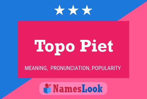 Topo Piet Name Poster