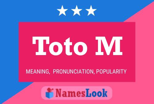 Toto M Name Poster