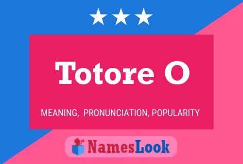 Totore O Name Poster