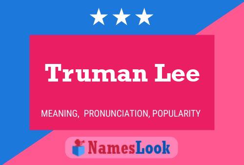 Truman Lee Name Poster