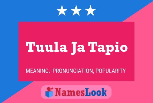 Tuula Ja Tapio Name Poster