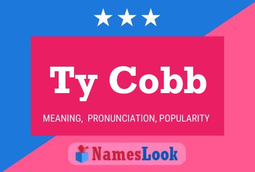 Ty Cobb Name Poster