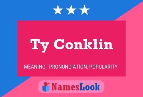 Ty Conklin Name Poster