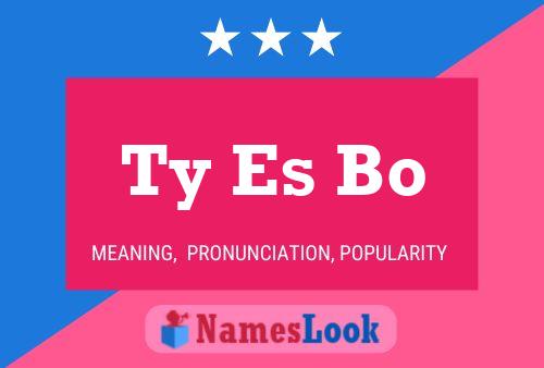 Ty Es Bo Name Poster