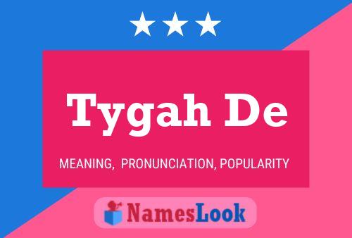 Tygah De Name Poster