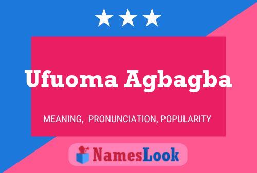 Ufuoma Agbagba Name Poster