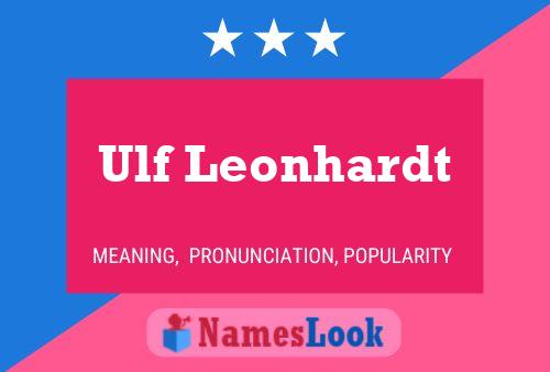 Ulf Leonhardt Name Poster