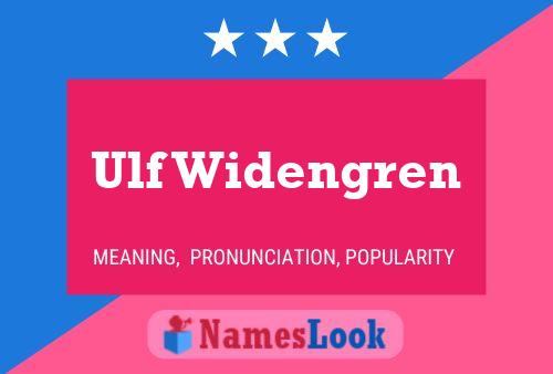 Ulf Widengren Name Poster