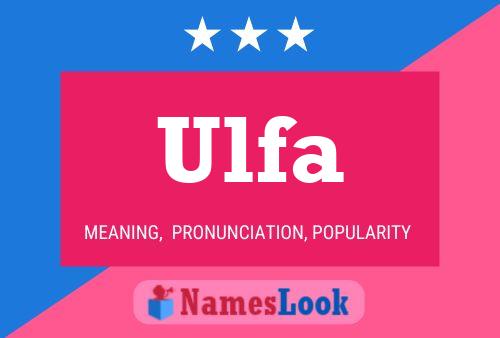 Ulfa Name Poster