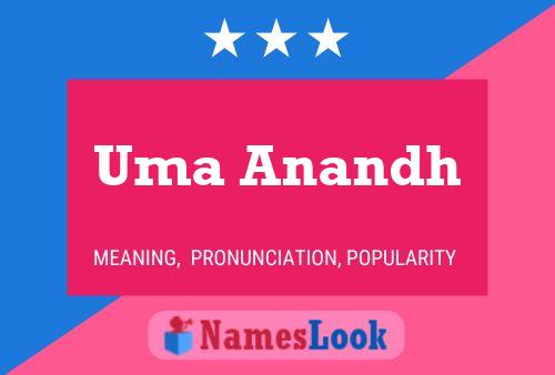 Uma Anandh Name Poster