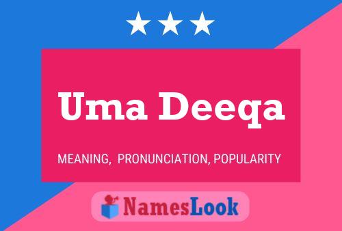 Uma Deeqa Name Poster