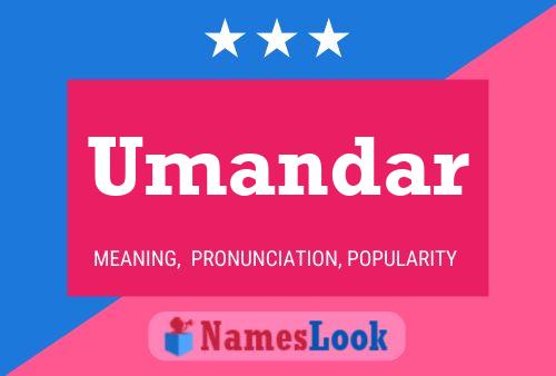 Umandar Name Poster