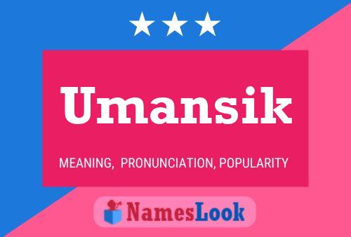 Umansik Name Poster