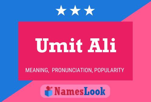 Umit Ali Name Poster