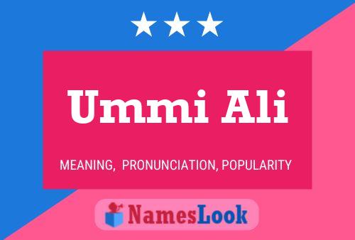 Ummi Ali Name Poster