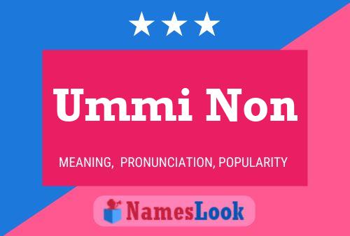 Ummi Non Name Poster