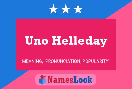 Uno Helleday Name Poster