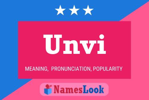 Unvi Name Poster