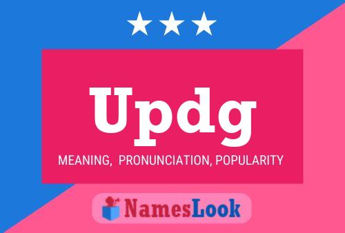 Updg Name Poster